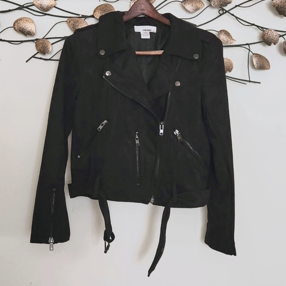 Sans Souci Black Bomber Jacket NWOT